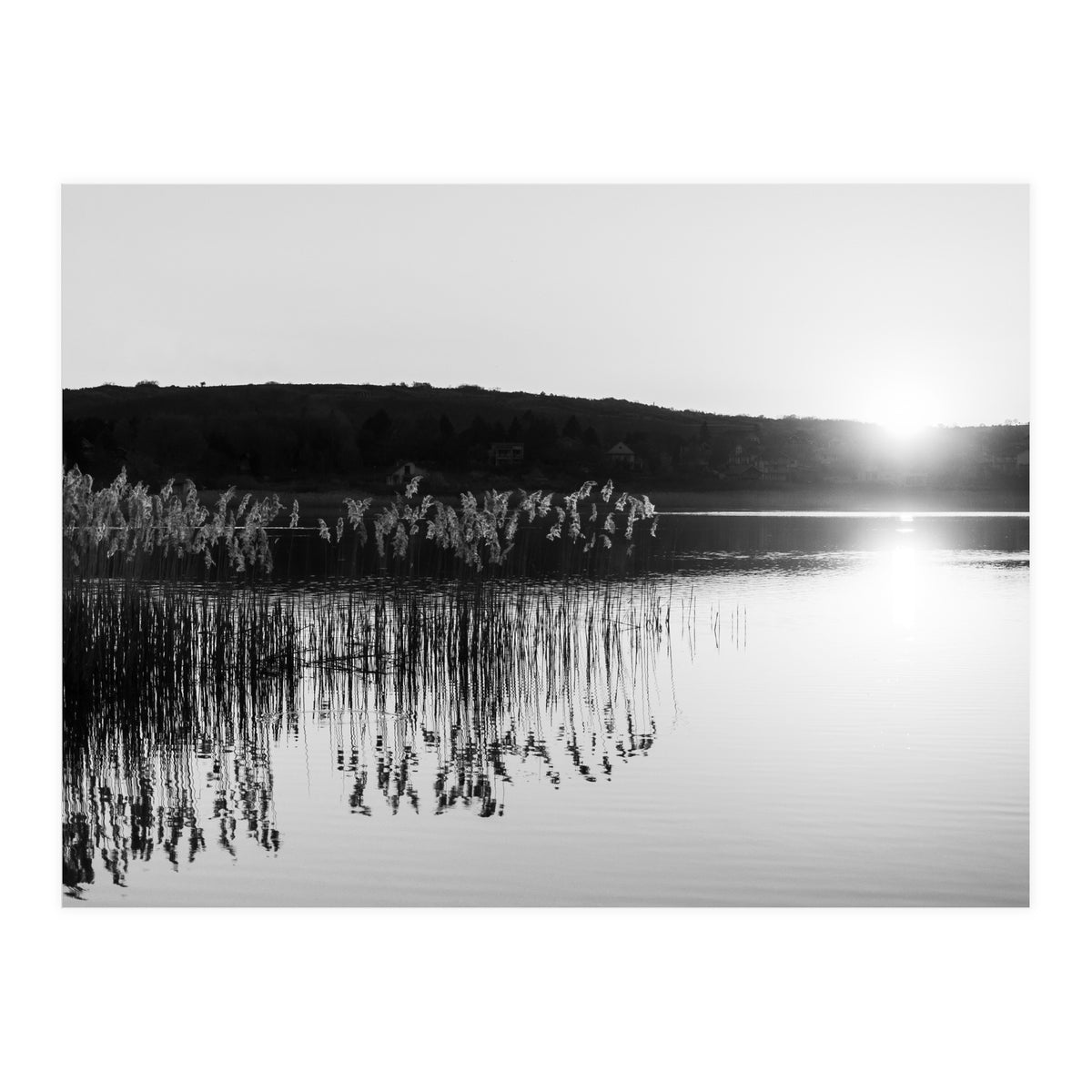 Sunset over lake (Print Only)