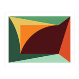 Geometric Shapes No. 18 - orange, green & purple (Print Only) thumbnail