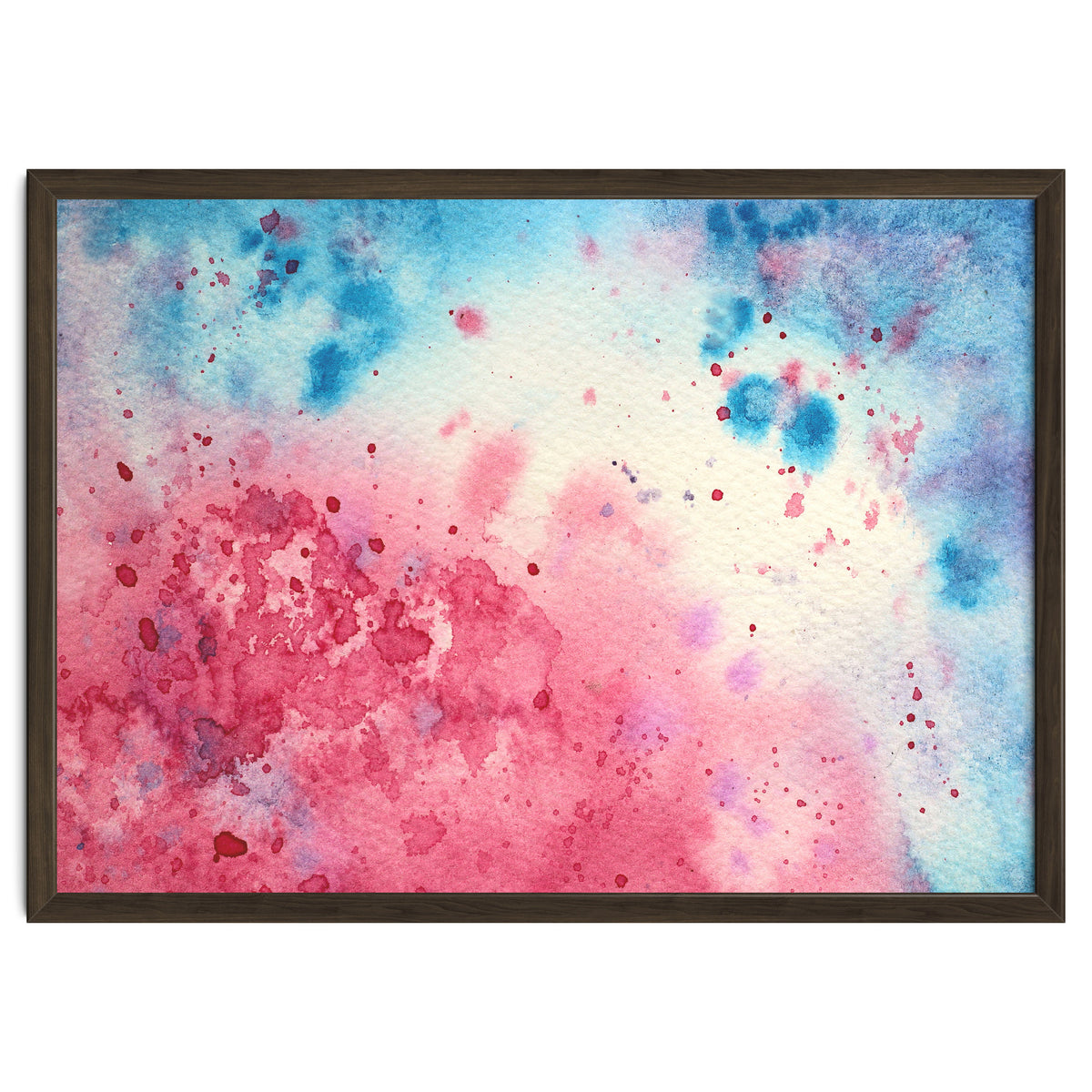 When pink meets blue || abstract watercolor