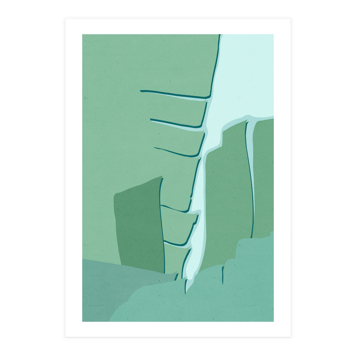 Abstract Banana Leaves One - Greener Eden (Print Only)