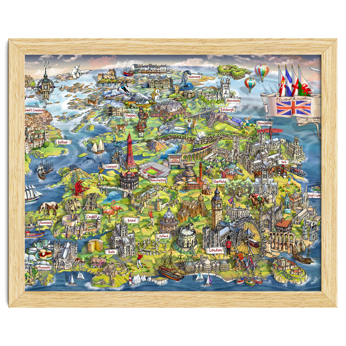 Illustrated Map Of The United Kingdom