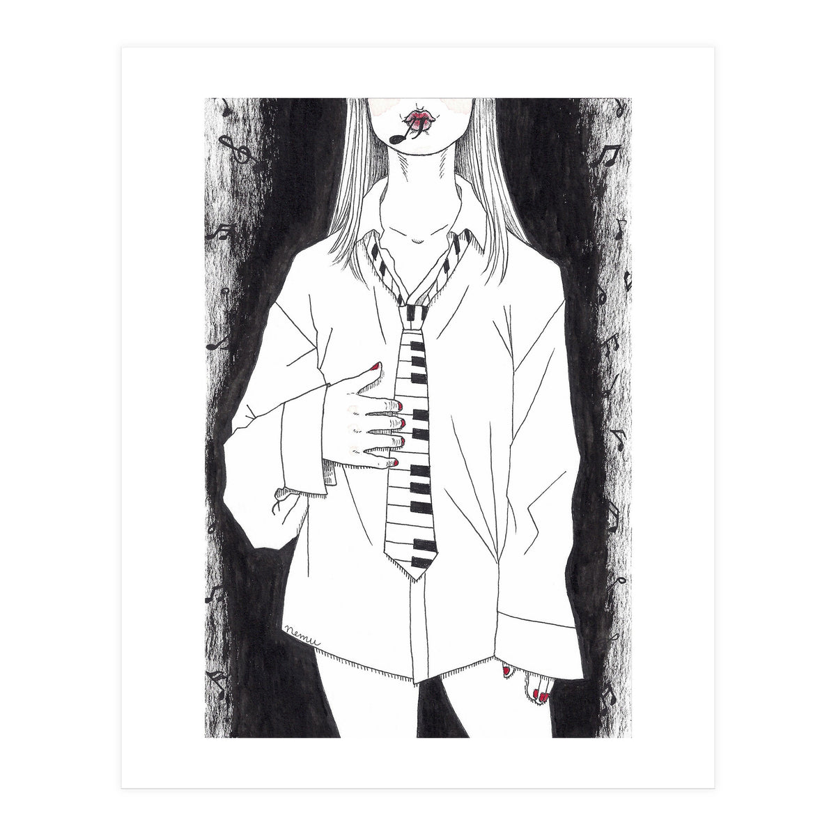 I Play Piano Tie (Print Only)