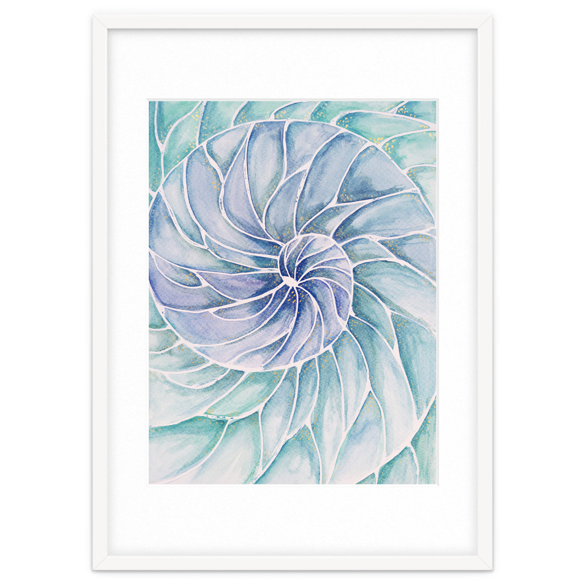 The inside of a shell