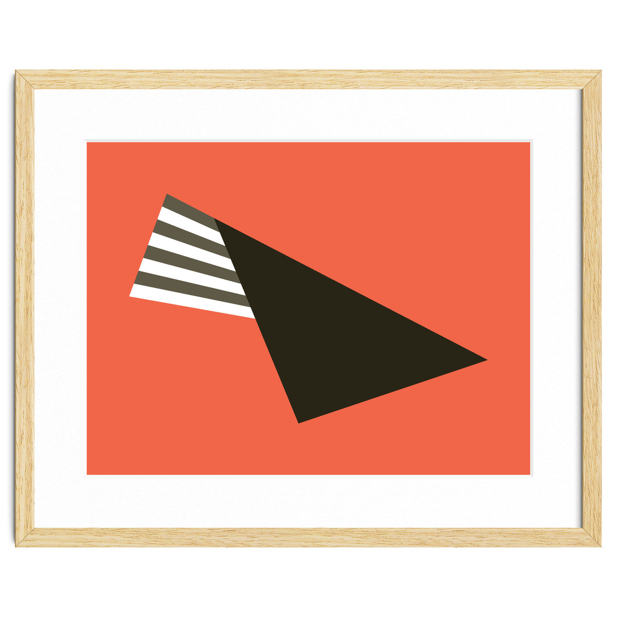 Geometric Shapes No. 75 - pink & stripes