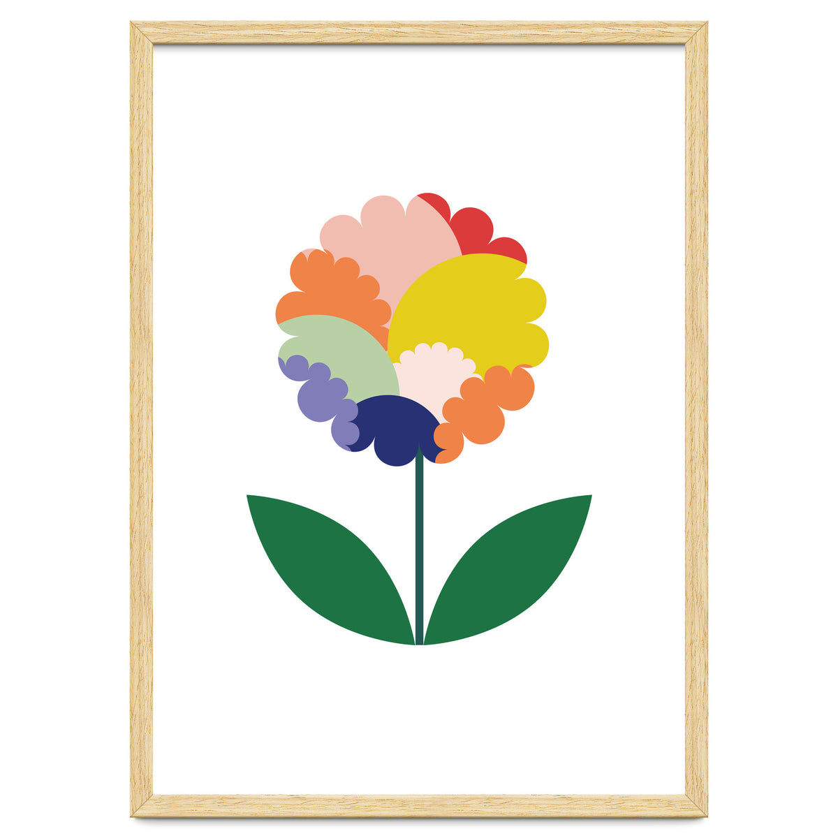 happy colorful flower