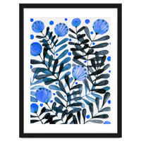 Flowers And Foliage Blue