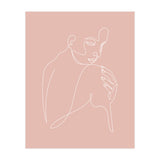 Sleep woman line pink (Print Only) thumbnail