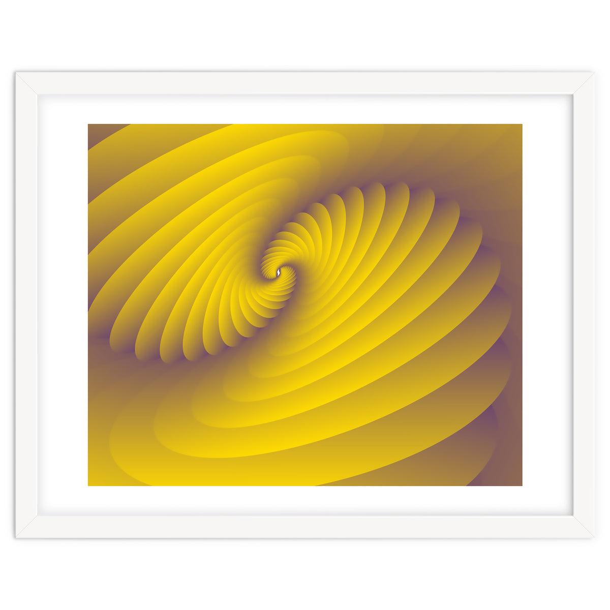 3d Abstract YELLOW Spiral Modern ART