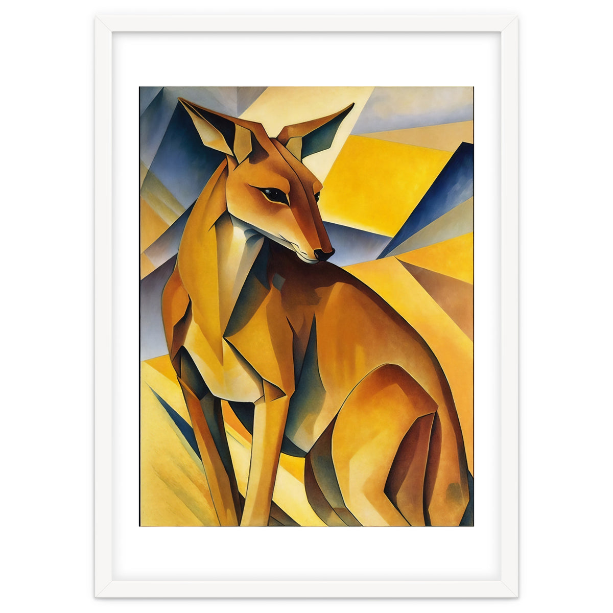 Kangaroo Abstract Oil Painting