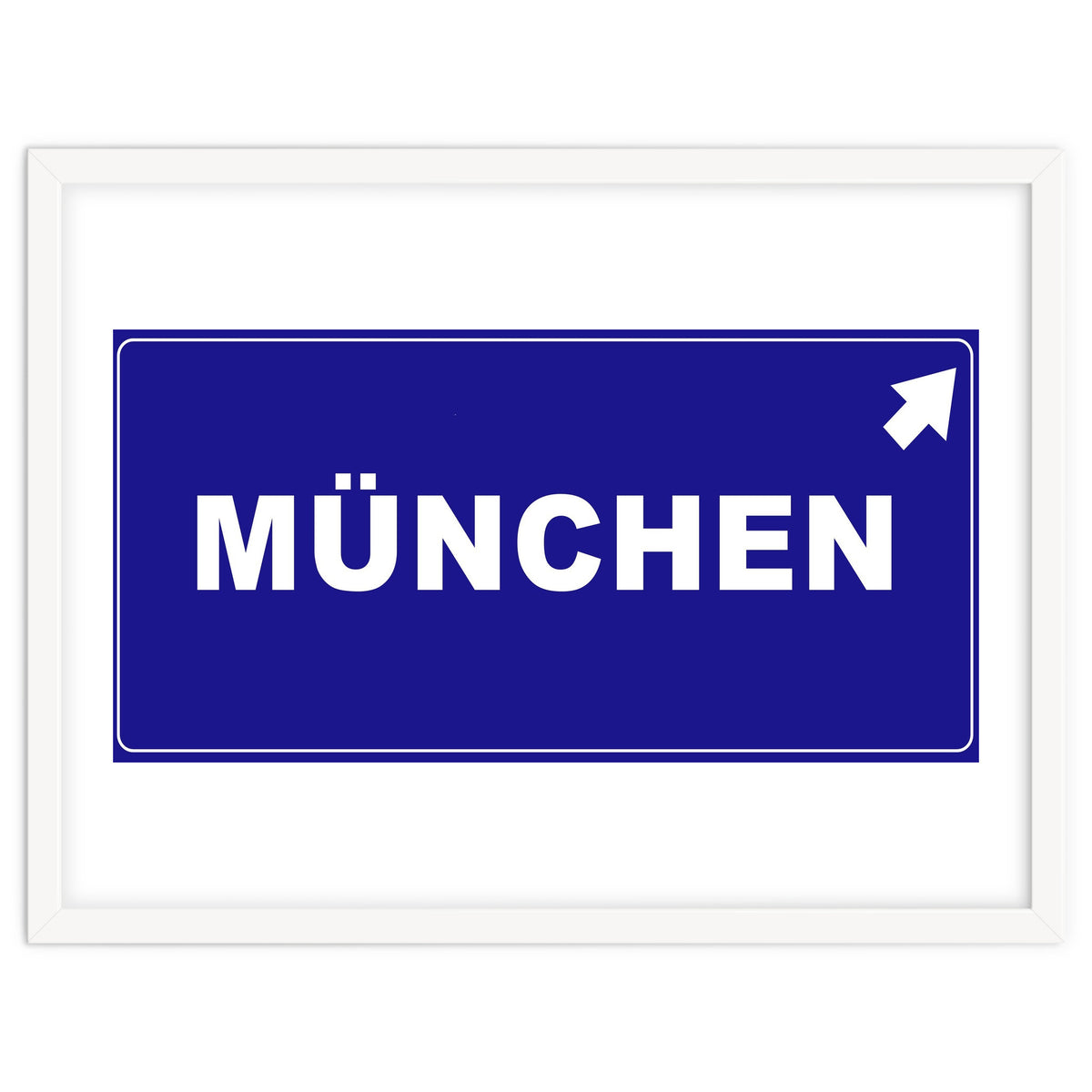 Let`s go to Munchen, Germany! Blue road sign