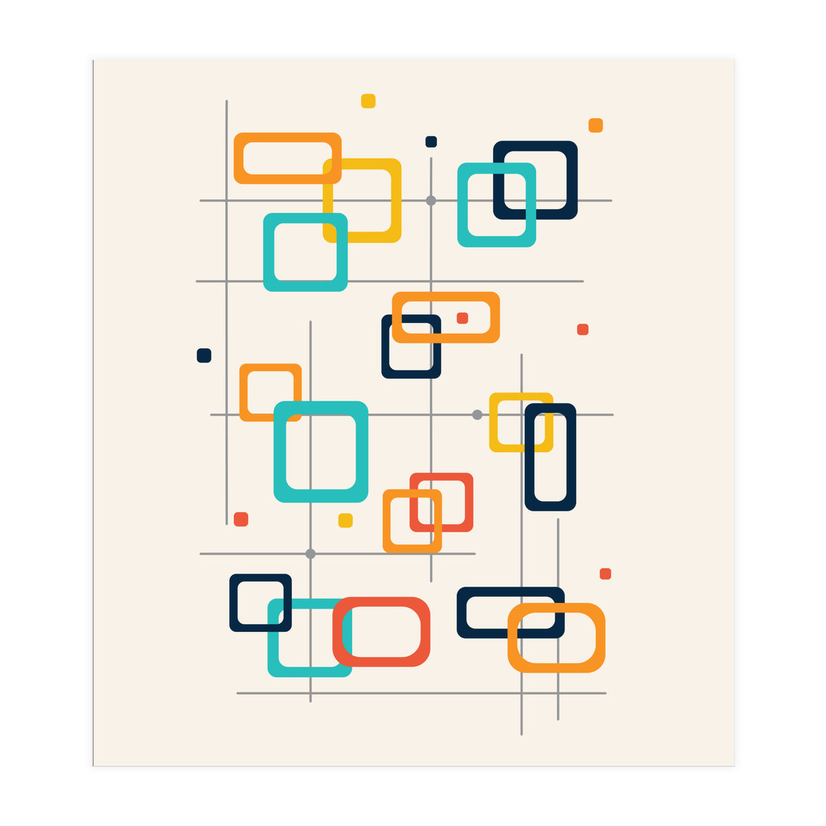 Mid Century Modern Geometry 016  (Print Only)