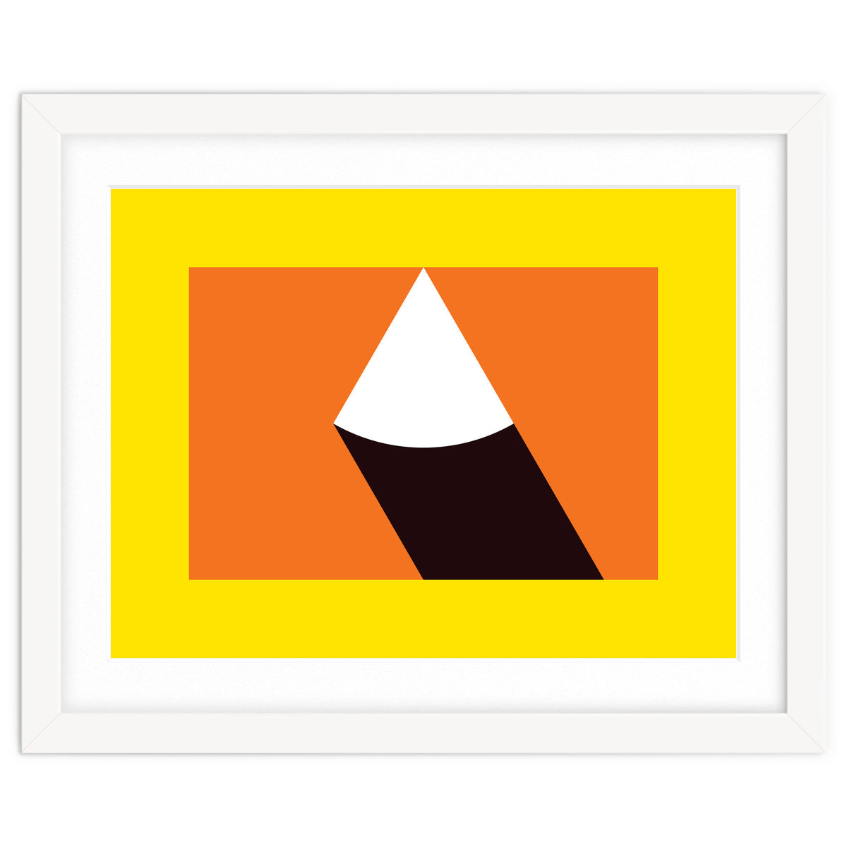 Geometric Shapes No. 47 - orange, black & yellow