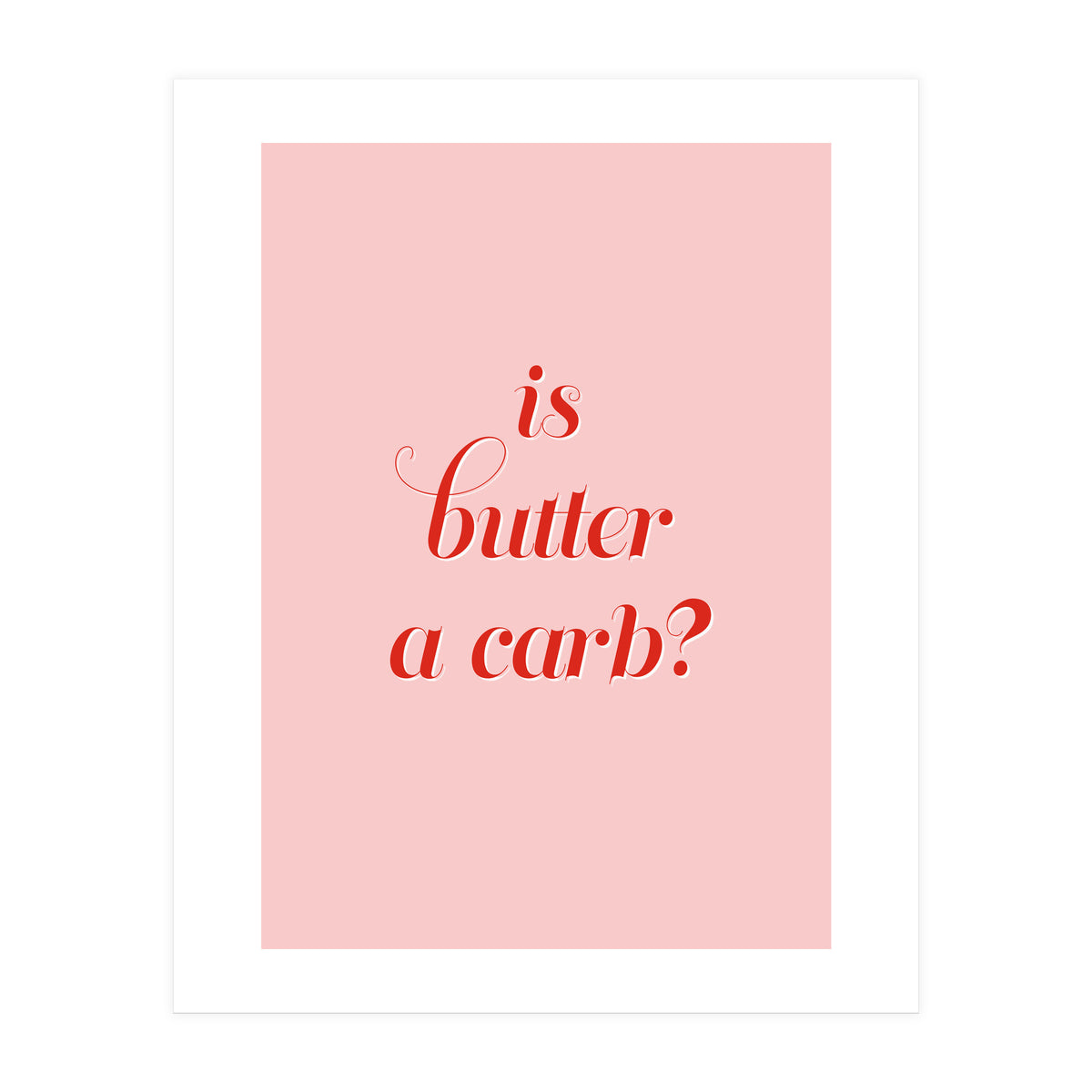 Is butter a carb? (Print Only)