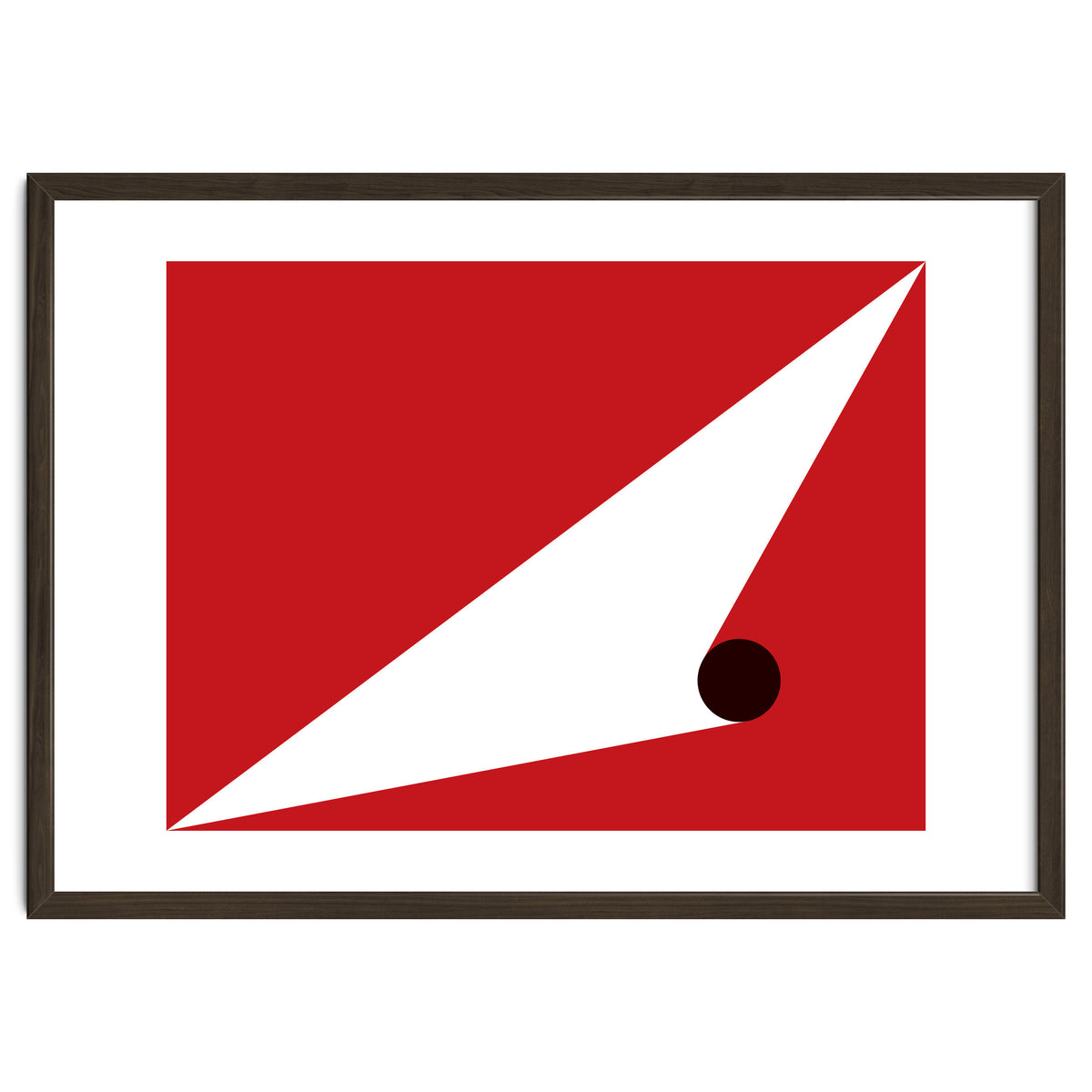 Geometric Shapes No. 71 - red, white & black