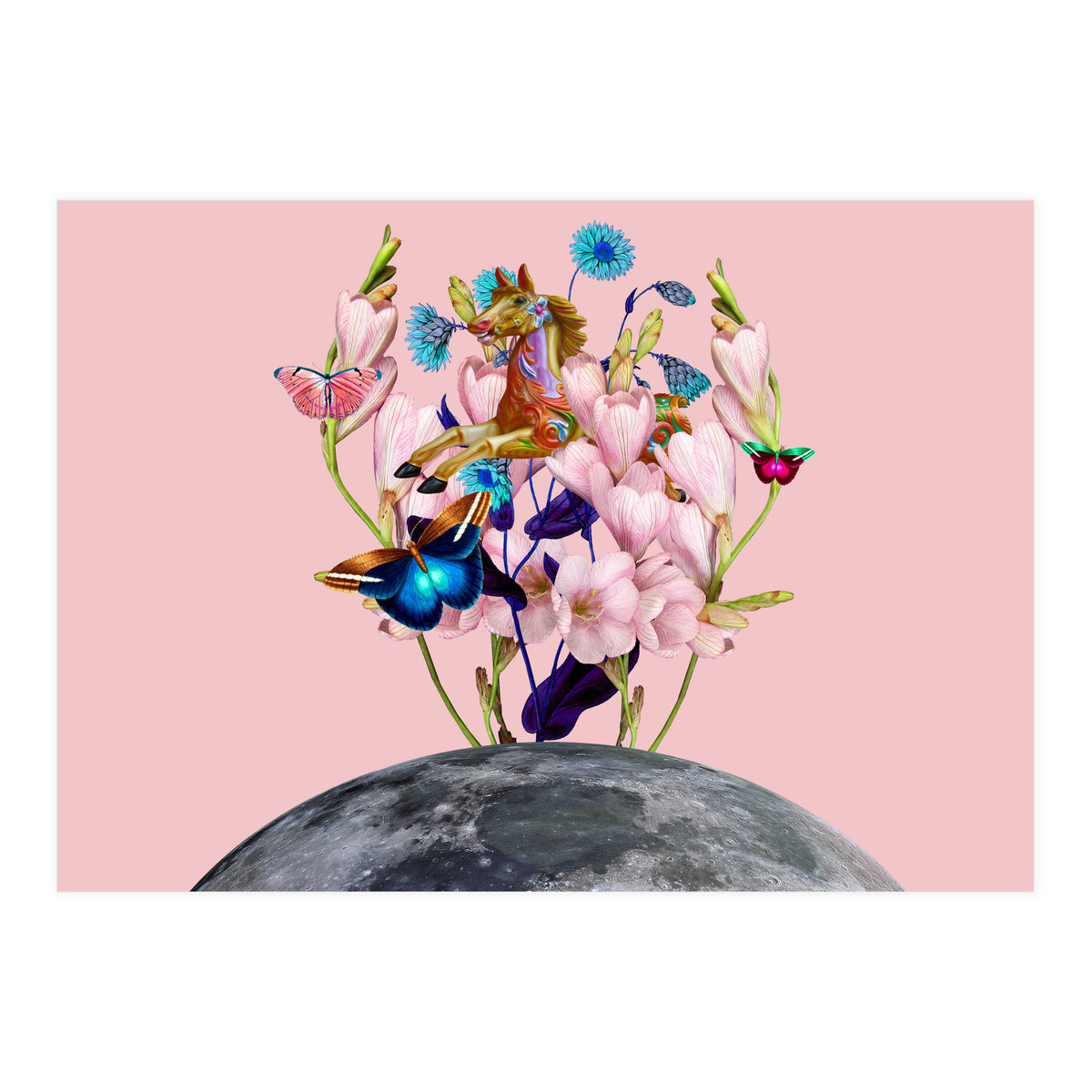 Moon Horse #collage (Print Only)