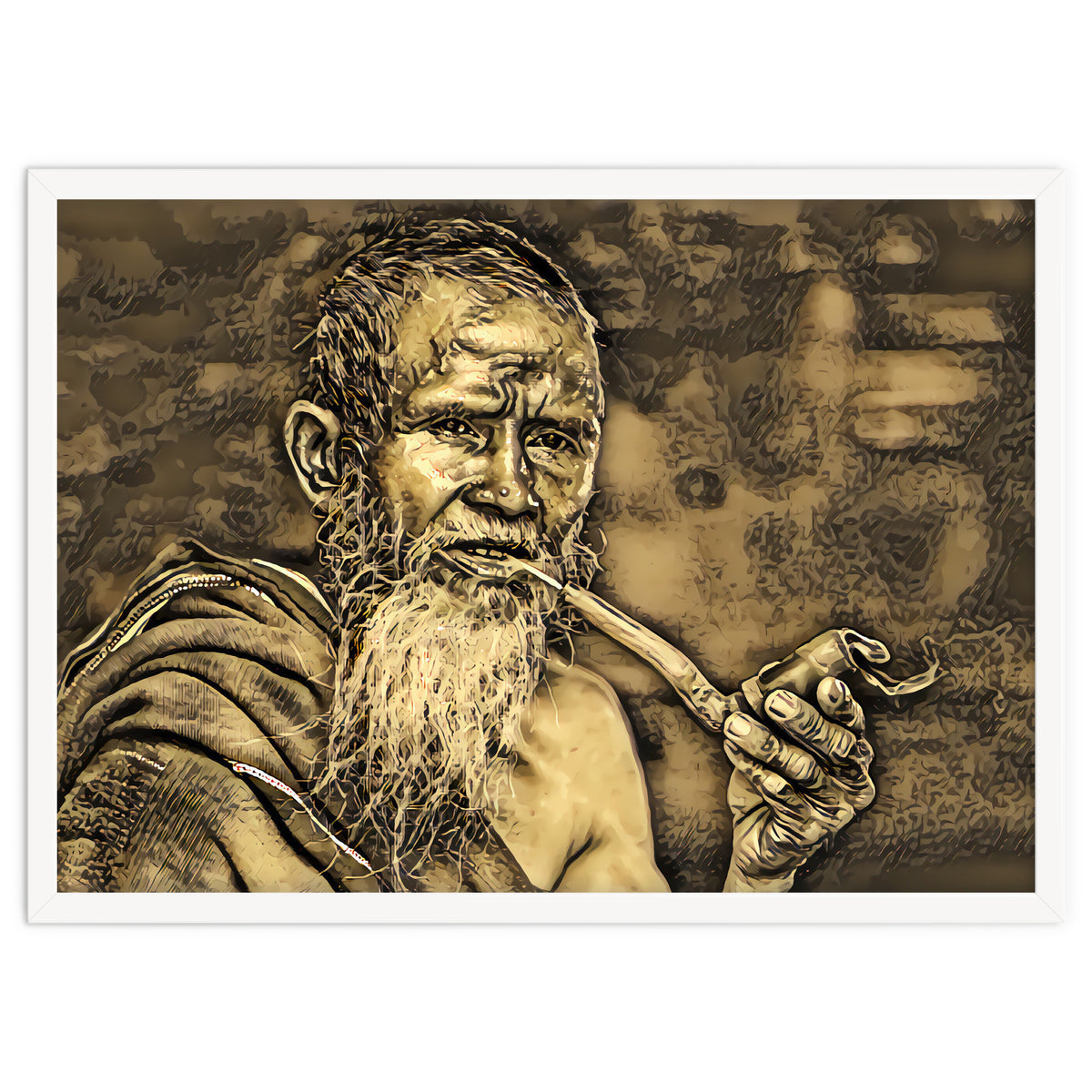 Old Man with Pipe