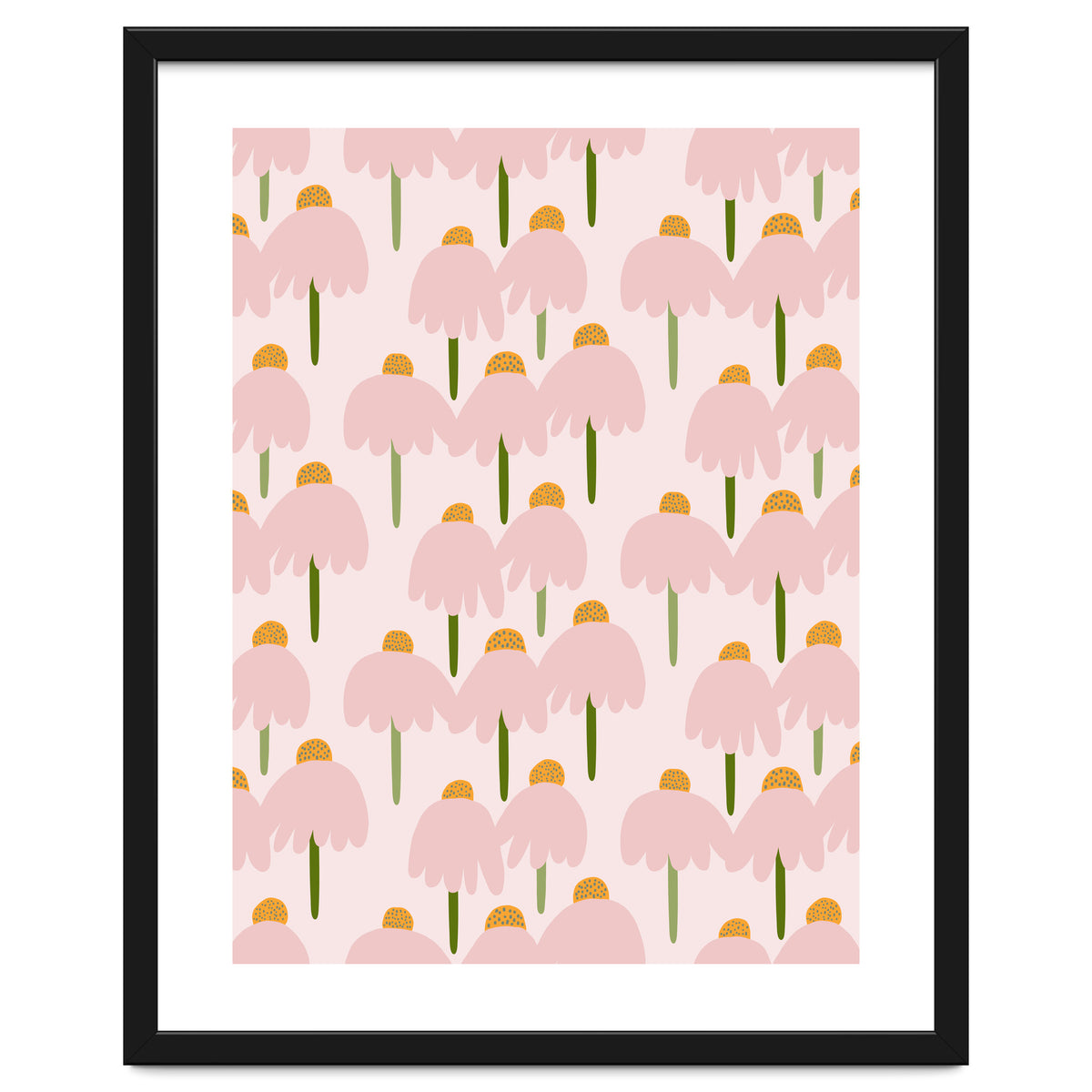Pastel Pink Flower Pattern