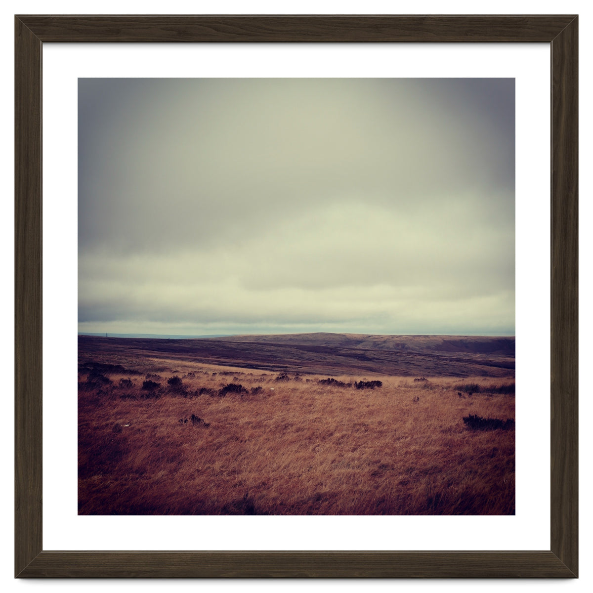 Bleak winter landscape of Saddleworth Moor