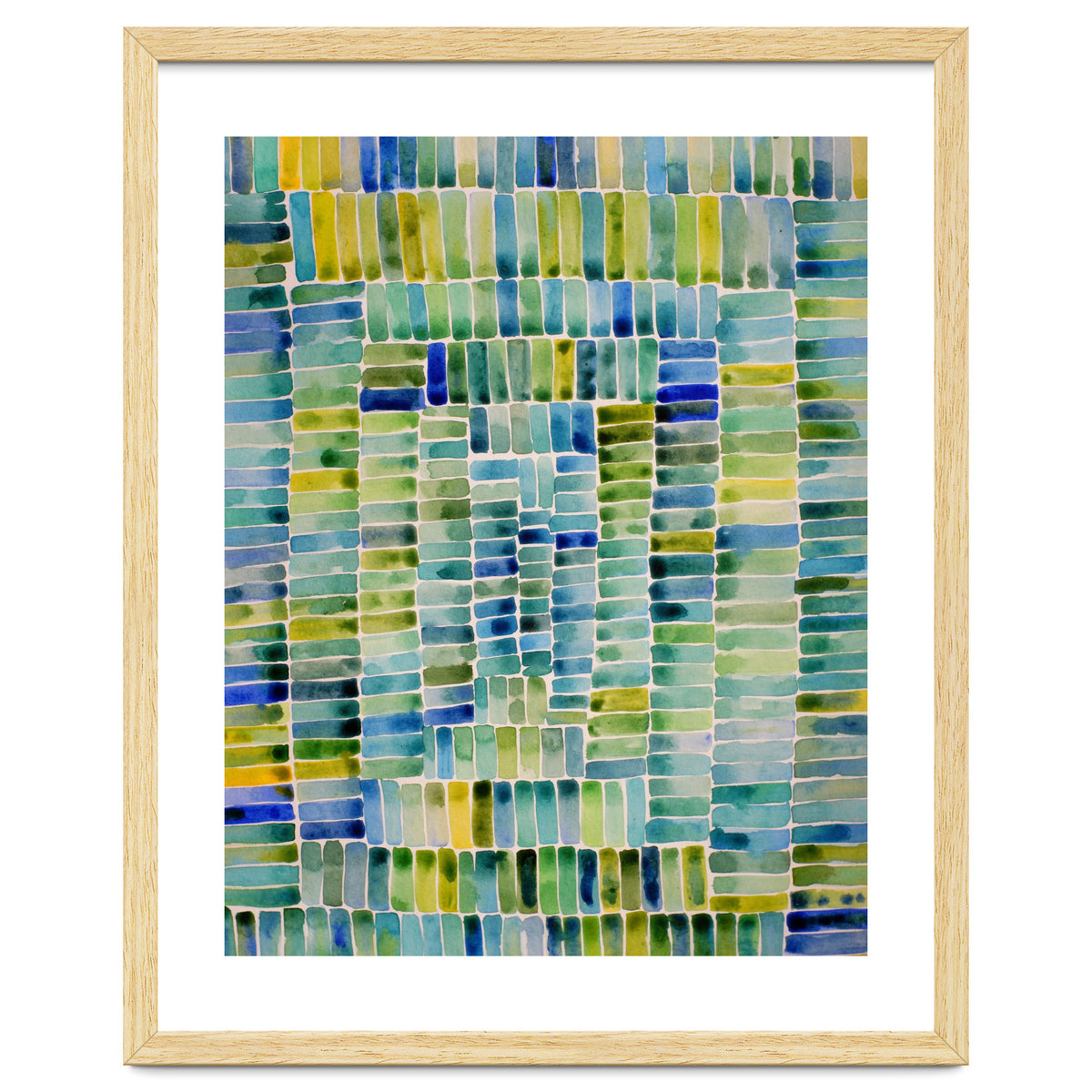 Abstract rectangle pattern in green