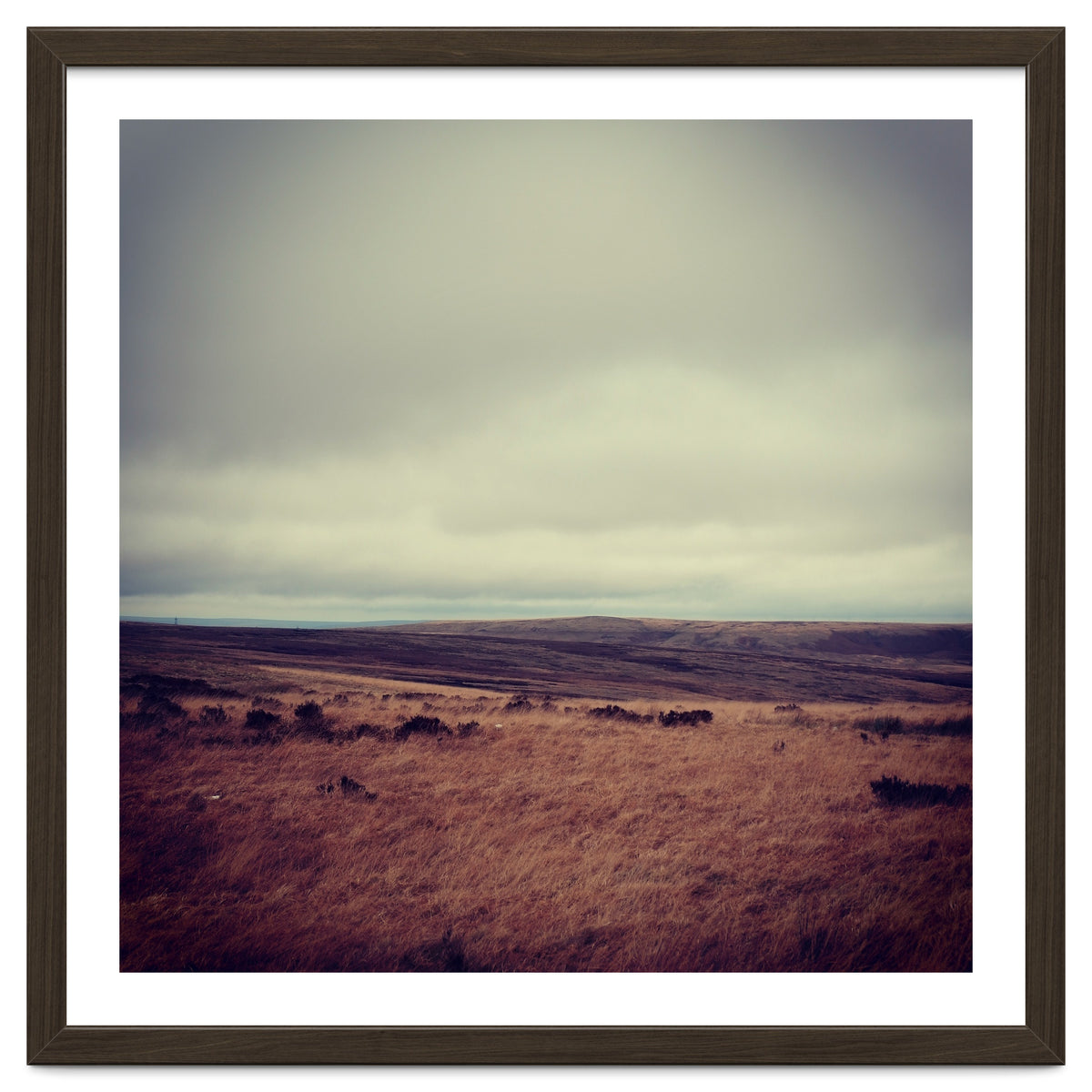 Bleak winter landscape of Saddleworth Moor
