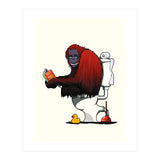 Orangutan on the Toilet, Funny Bathroom Humour (Print Only) thumbnail