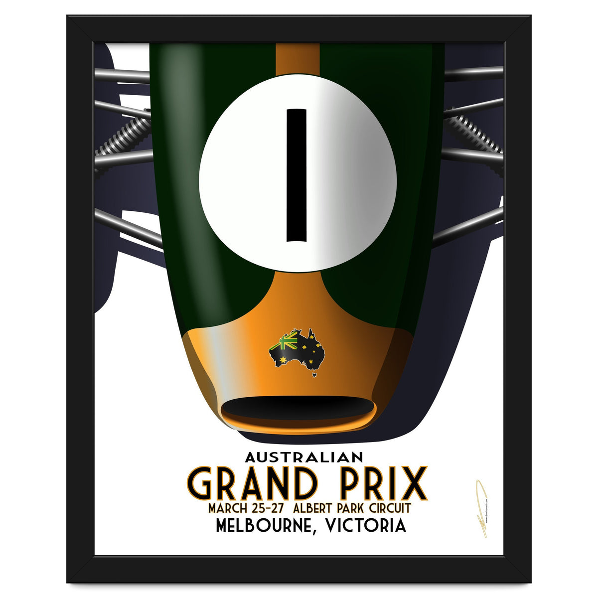 Australian Grand Prix Art Deco poster
