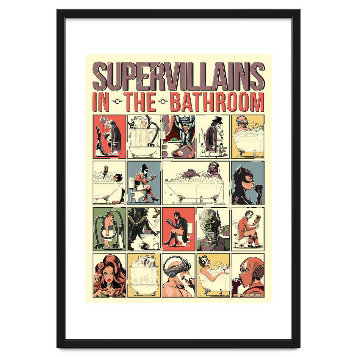 Supervillains in the Bathroom, funny Bathroom Humour