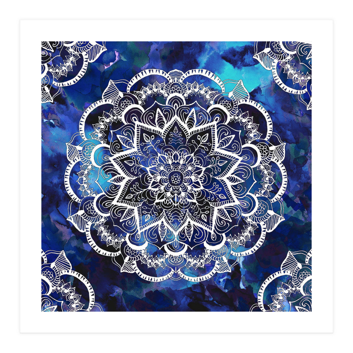 Queen Starring of Mandalas Navy (Print Only)