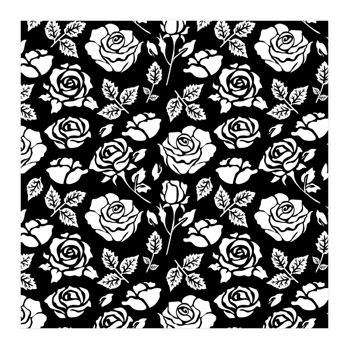 White Rose #illustration #pattern (Print Only)