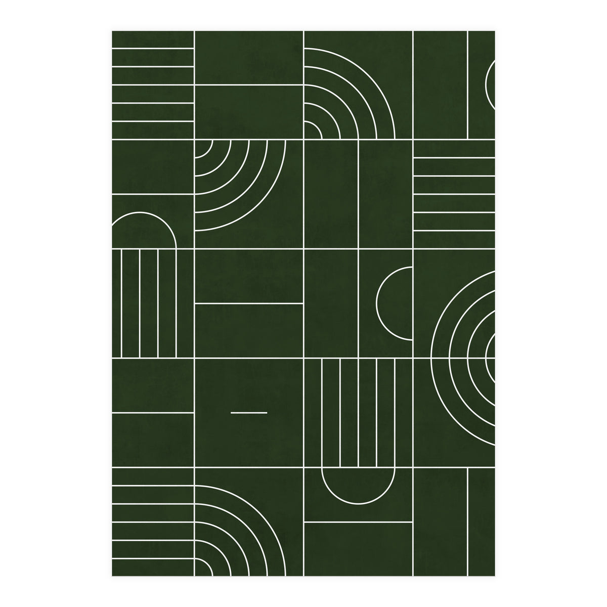 My Favorite Geometric Patterns No.24 - Deep Green (Print Only)
