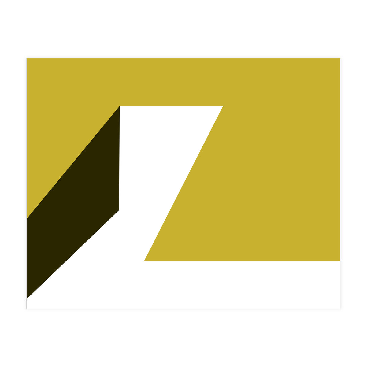 Geometric Shapes No. 78 - mustard, black & white (Print Only)