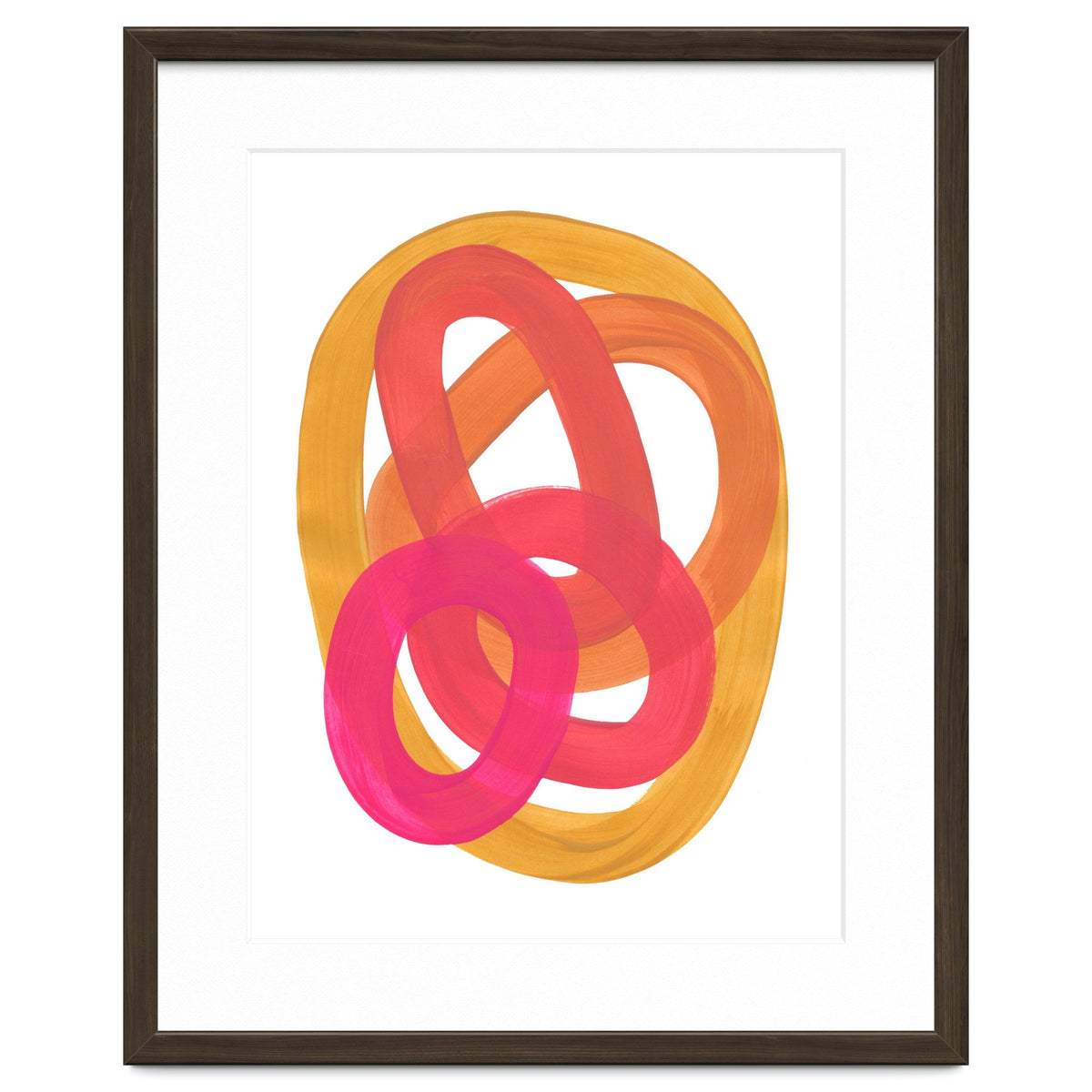 Warm Candy Colors Magenta Yellow Nesting Circles Ombre