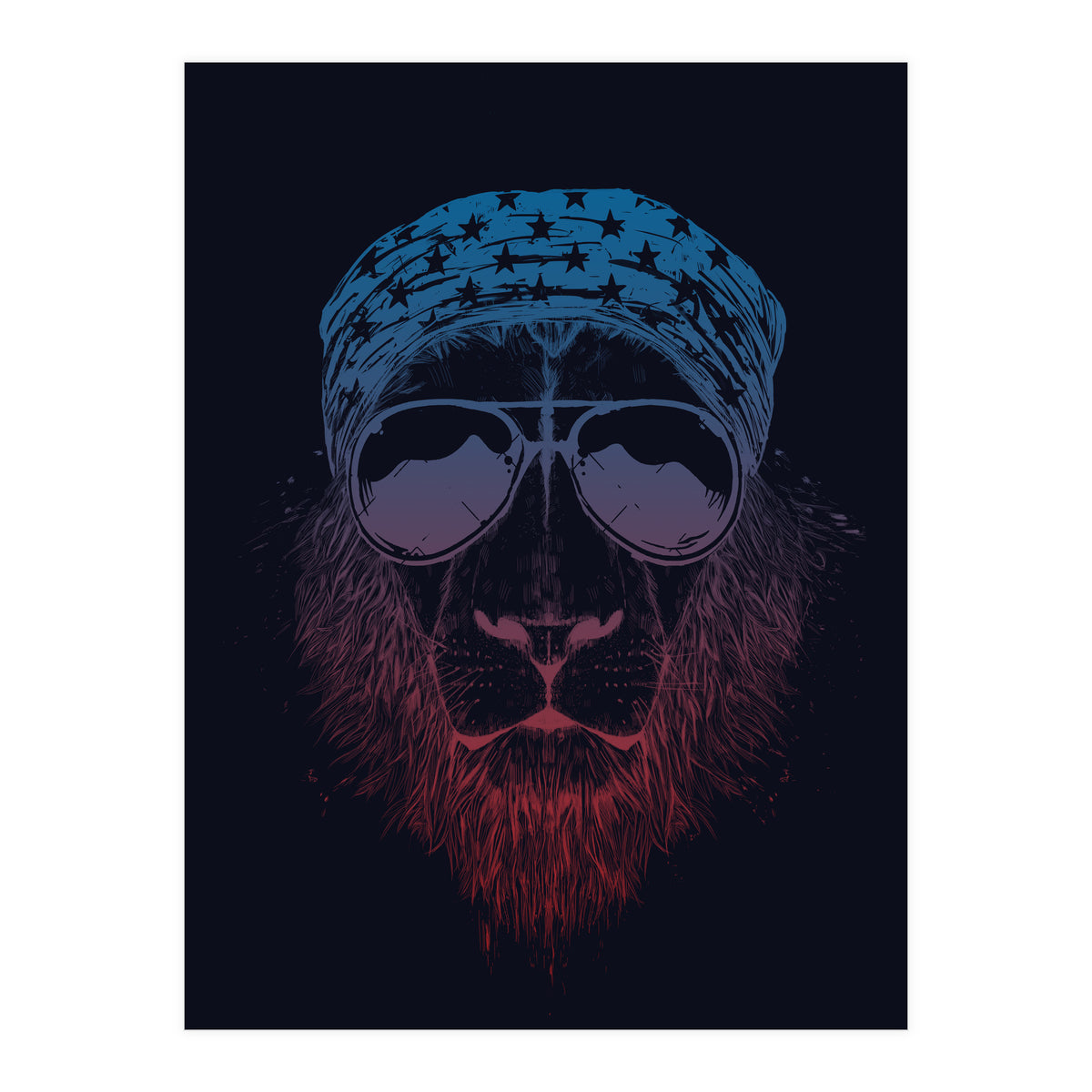 Wild Lion (dark) (Print Only)