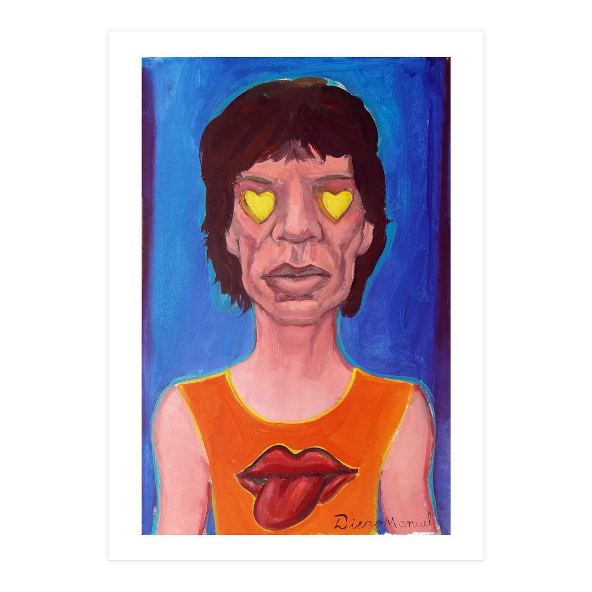 Mick and hearts (Print Only)