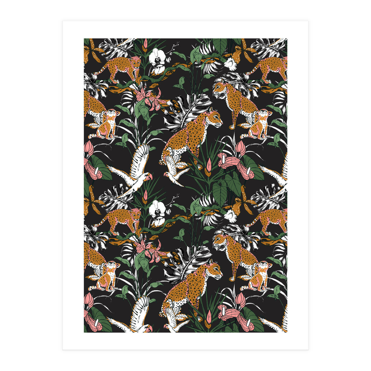 Leopards at night (Print Only)