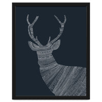Stag Blue Poster