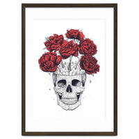 Skull With Peonies