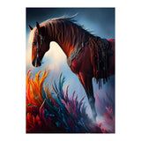 Elegant Prismatic Arabian Horse Digital Art (Print Only) thumbnail