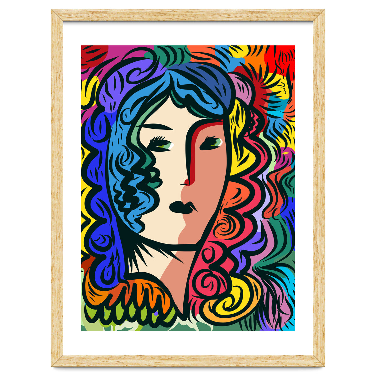 Rainbow Portrait Girl