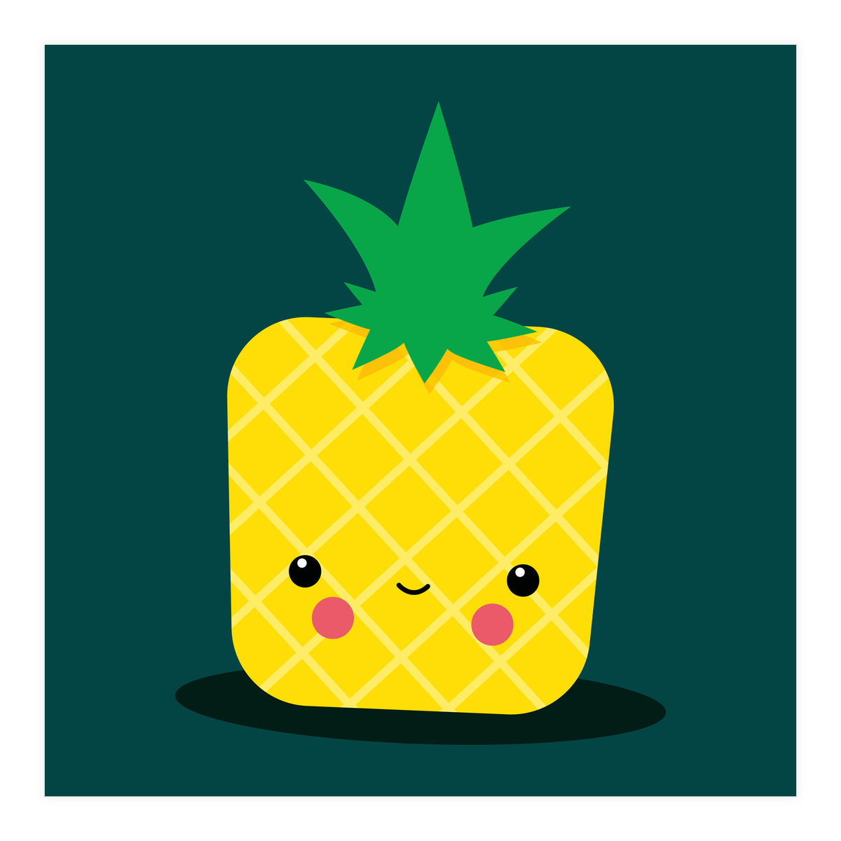 Stay Well Kawaii Pineapple (Print Only)