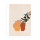 Tropical Palm Leaf Pottery Minimal Boho (Print Only) thumbnail