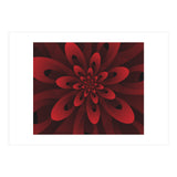 Abstract Digital Modern Red Floral 3D ART (Print Only) thumbnail