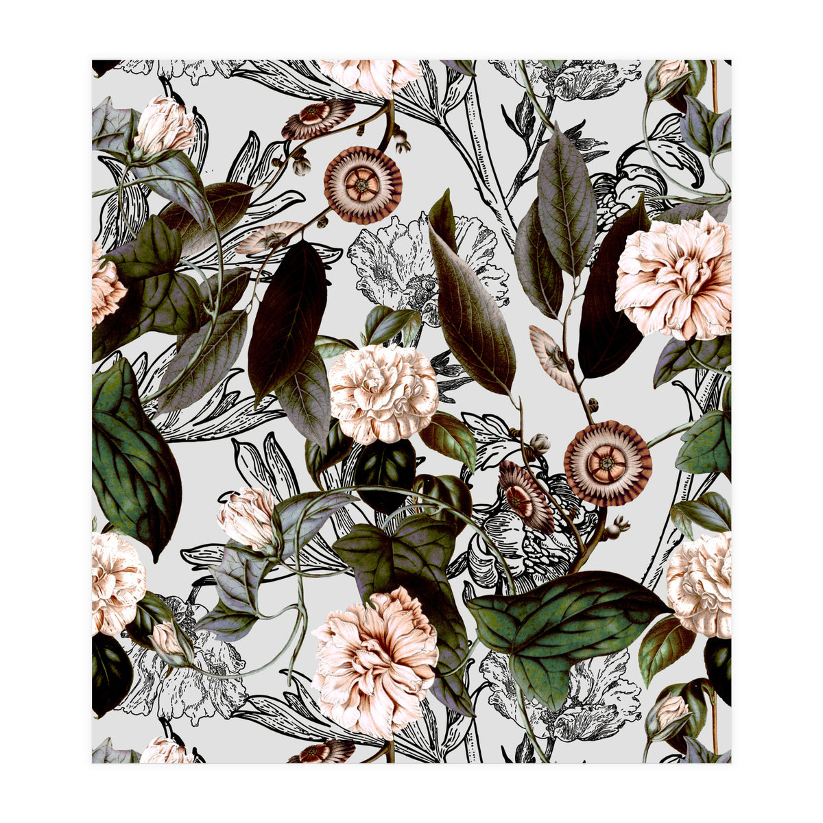 Aztec floral garden (Print Only)