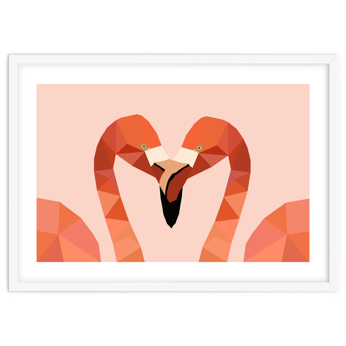 Flamingo Bird Low Poly Art