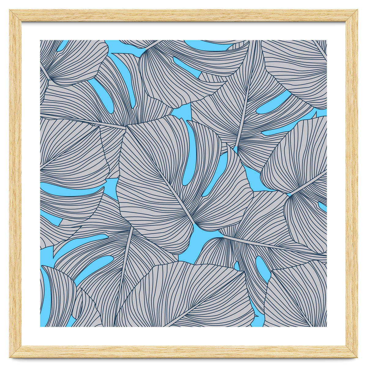 Leaves On Blue