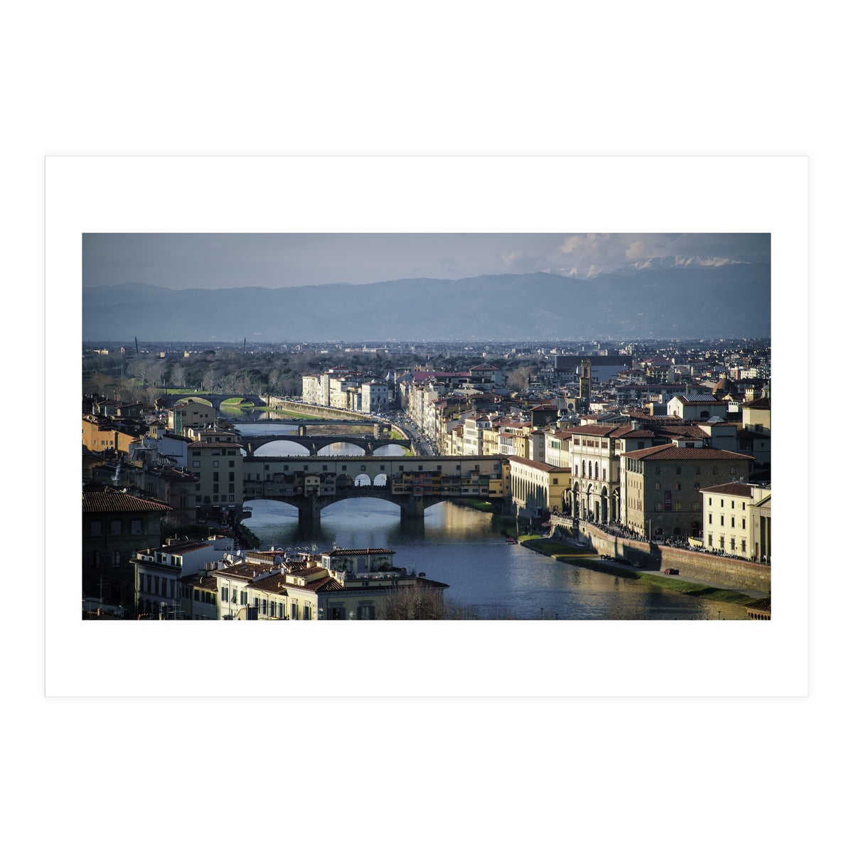 Florence and the Ponte Vecchio bridge (Print Only)