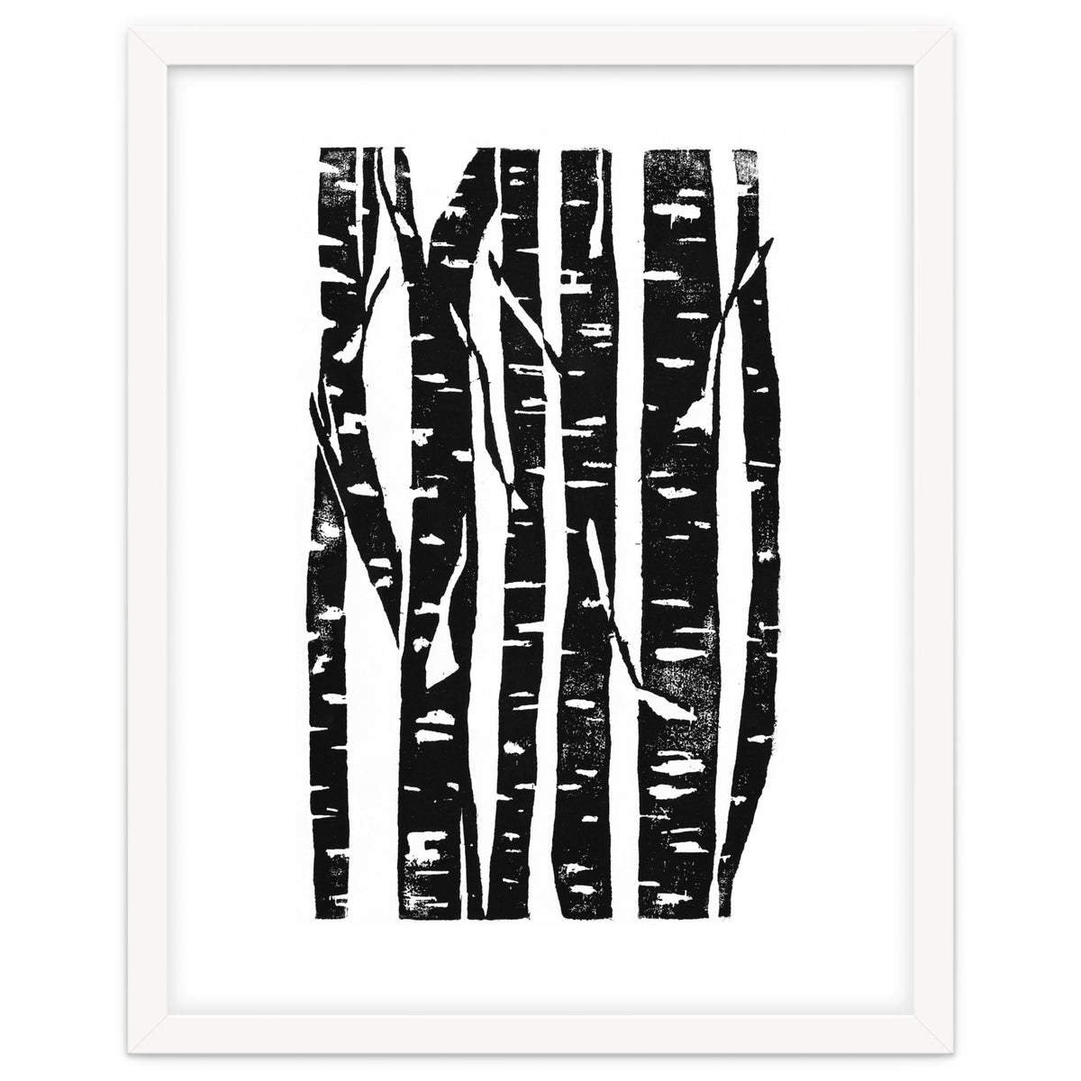 Woodcut Birches