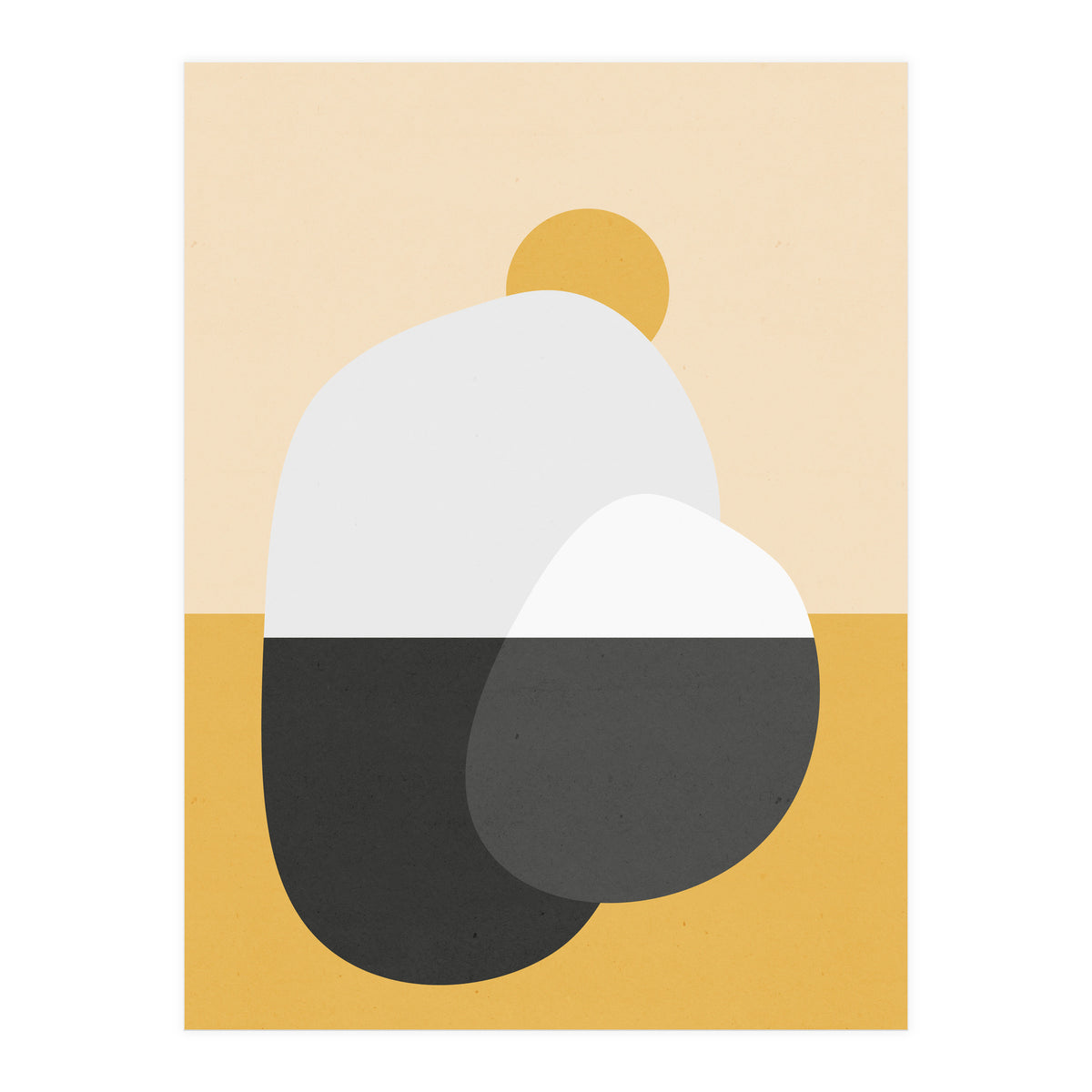 Abstract Boulders - Golden Desert (Print Only)