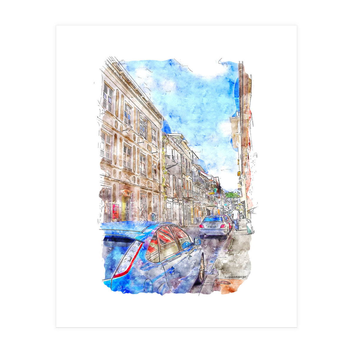 Street of Fort-de-France (Print Only)