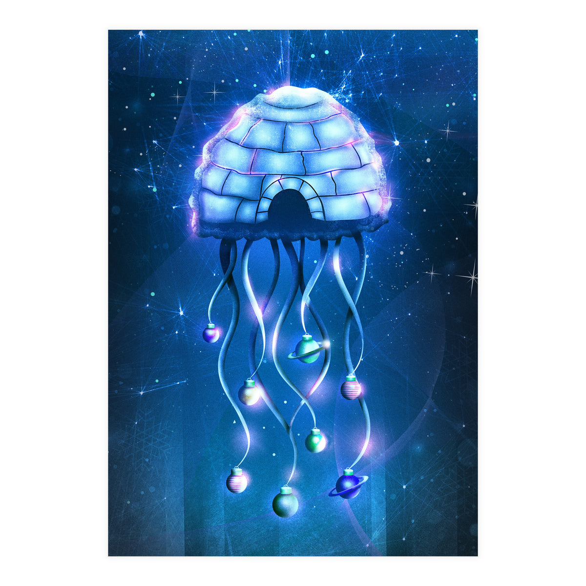 Christmas Jellyfish (Print Only)